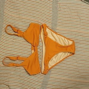 Pacsun ribbed orange bikini